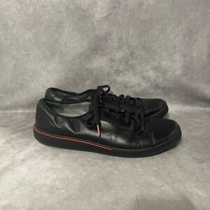 Clarks Un Rio Lace Womens 11M Black Leather Shoes Unstructured Comfort Walking